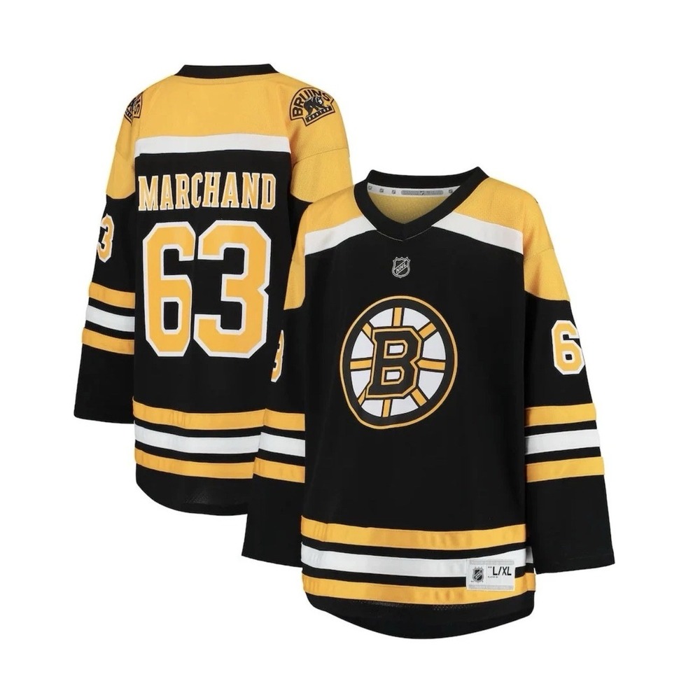 Brad Marchand Boston Bruins Home Replica Hockey Jersey L/XL NWT